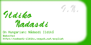 ildiko nadasdi business card
