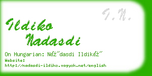 ildiko nadasdi business card